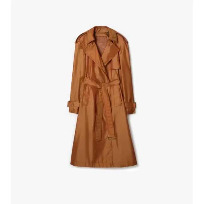 Langer Trench Coat aus Nylonmischung