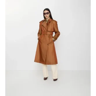 Langer Trench Coat aus Nylonmischung