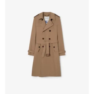 Langer Trench Coat aus Seiden-Baumwolle „Foxfield“