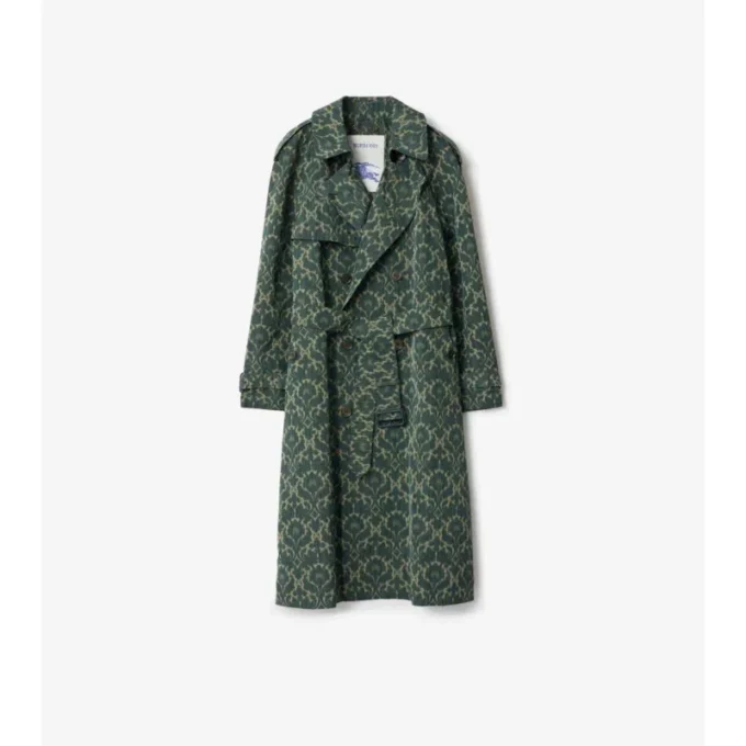 Langer Trench Coat aus Viskosemischung im Barockstil