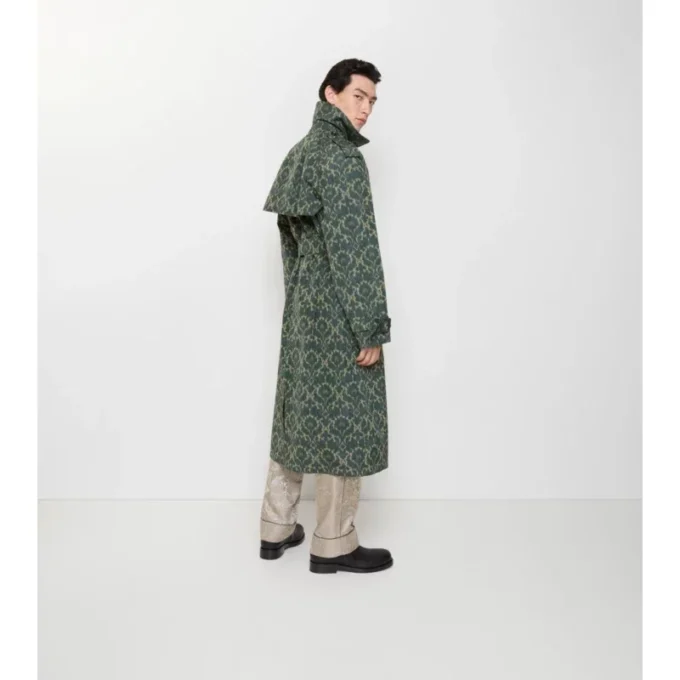 Langer Trench Coat aus Viskosemischung im Barockstil