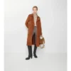 Langer Trench Coat „Castleford“ aus Nubukleder