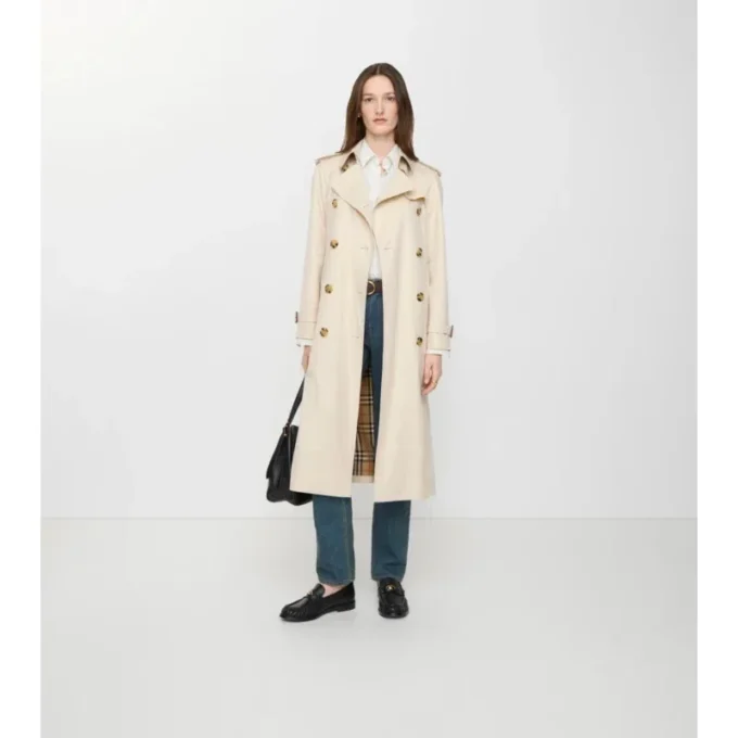 Langer Waterloo-Trenchcoat aus Tropical Gabardine