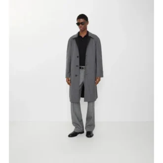 Langer, wendbarer Parkbury-Car Coat aus kariertem Wollstoff