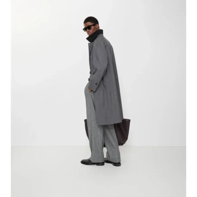Langer, wendbarer Parkbury-Car Coat aus kariertem Wollstoff