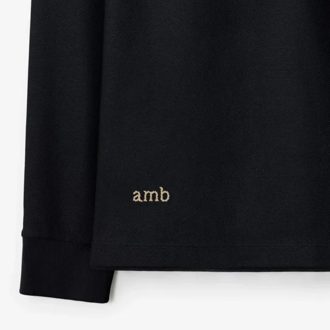Langärmliges Baumwoll-Poloshirt