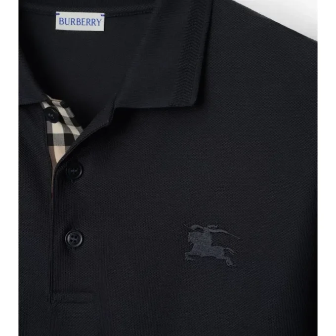Langärmliges Baumwoll-Poloshirt