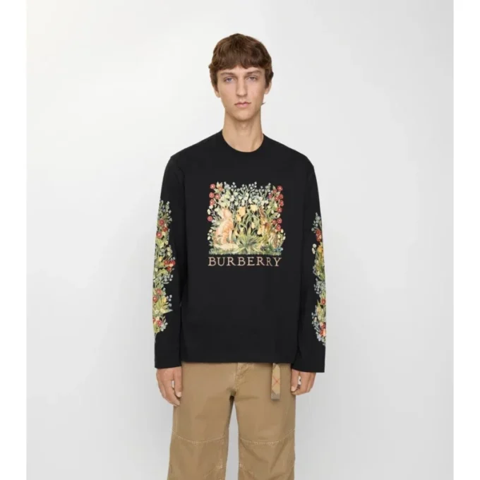 Langärmliges Baumwoll-T-Shirt „Forest“