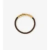 Lederarmband mit Karomuster
