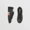 Ledersneaker mit Streifen-Detail