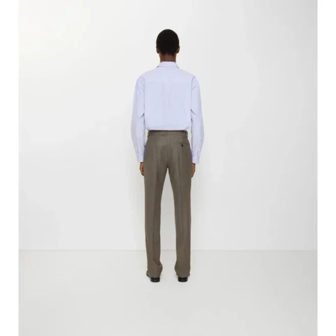 Maßgeschneiderte Hose aus Sharkskin-Wolle