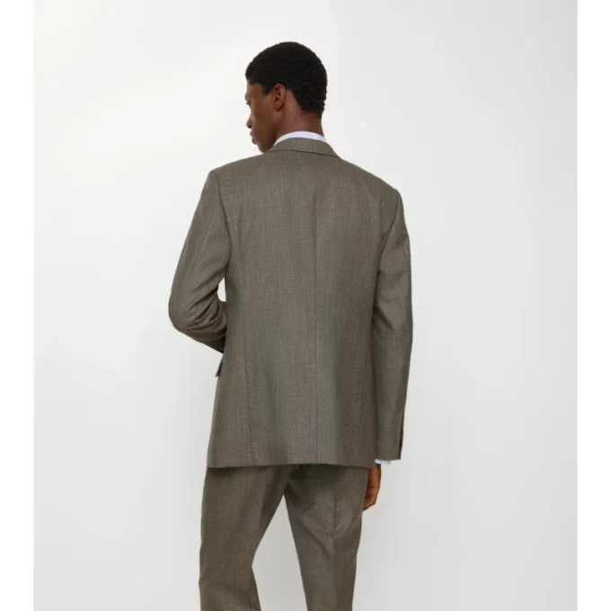Maßgeschneiderte Jacke aus Sharkskin-Wolle