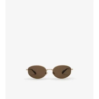 Metall-Karomuster Ovale Sonnenbrille