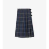 Midi-Kilt aus Wolle mit Karomuster