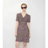 Mini-Kleid aus Seide mit zierlichem Blumenmuster