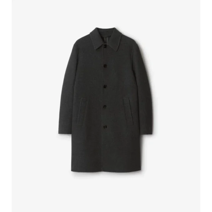 Mittellanger Car Coat aus Wolle