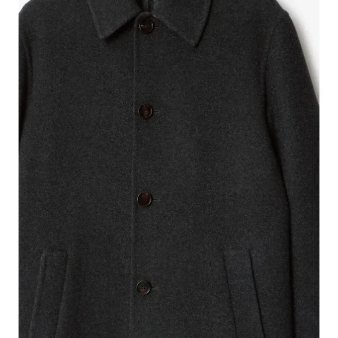 Mittellanger Car Coat aus Wolle