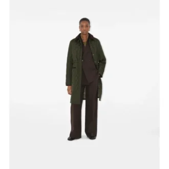 Mittellanger, gesteppter Nylon-Car Coat