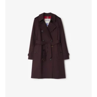 Mittellanger Kensington-Trench Coat aus Gabardine