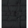 Mittellanger Nylon-Daunenmantel mit Kapuze