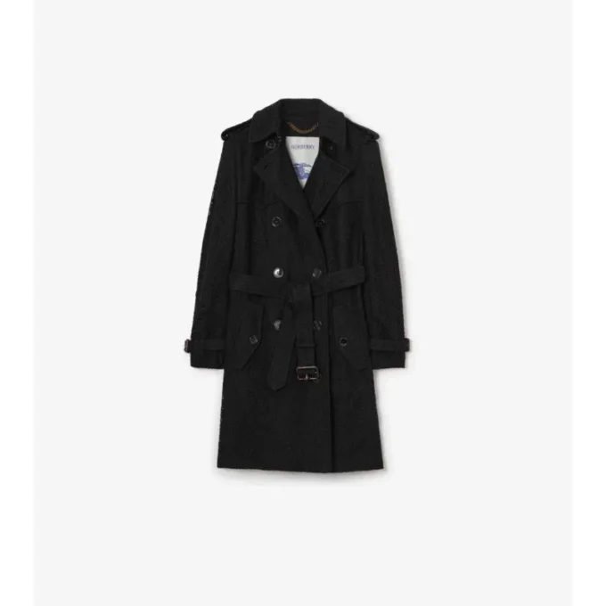 Mittellanger Paisley-Spitzen-Foxfield-Trench Coat