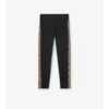 Nylon-Leggings mit Karobordüre