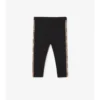 Nylon-Leggings mit Karobordüre