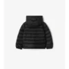 Nylon-Steppjacke mit Kapuze und Karomuster