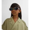 Ovale Sonnenbrille mit Karomuster