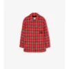 Overshirt aus Wolle mit Karomuster