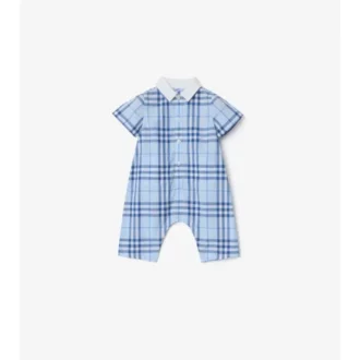 Playsuit aus Baumwolle mit Karomuster