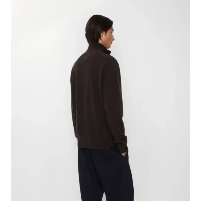Pullover aus Kaschmirmischung mit halbem Reißverschluss