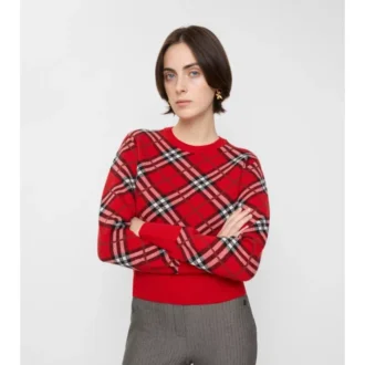 Pullover aus Woll-Kaschmir-Mischung mit Karomuster