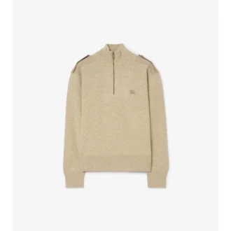 Pullover aus Woll-Kaschmir mit halbem Reißverschluss