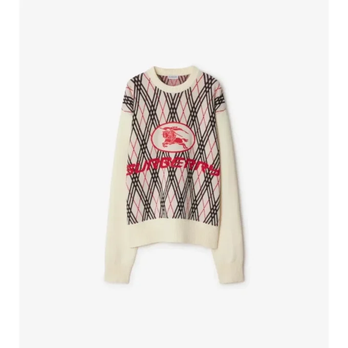 Pullover aus Wollmischung mit Argyle-Karomuster