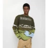 Pullover aus Wollmischung mit Querformat-Motiv
