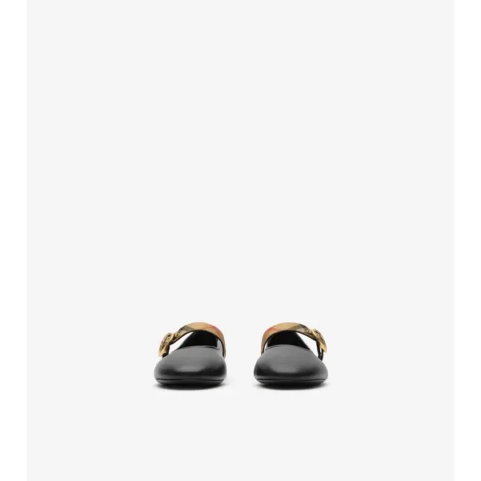 Robin-Ballerinas aus Leder mit Karomuster