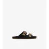 Sandalen aus Wildleder mit Karomuster