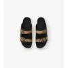 Sandalen aus Wildleder mit Karomuster
