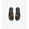 Sandalen mit Karomuster und Lederbesatz 