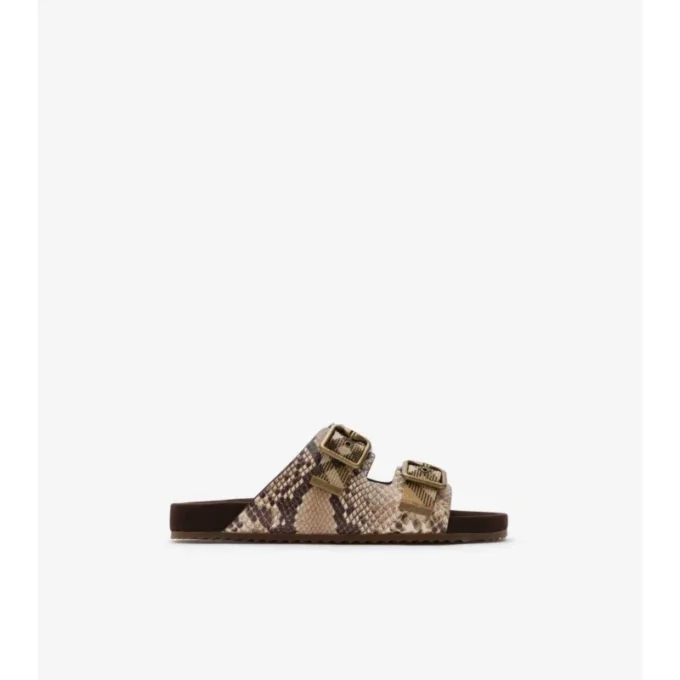 Sandalen mit Python-Print aus Leder 