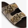 Sandalen mit Python-Print aus Leder 