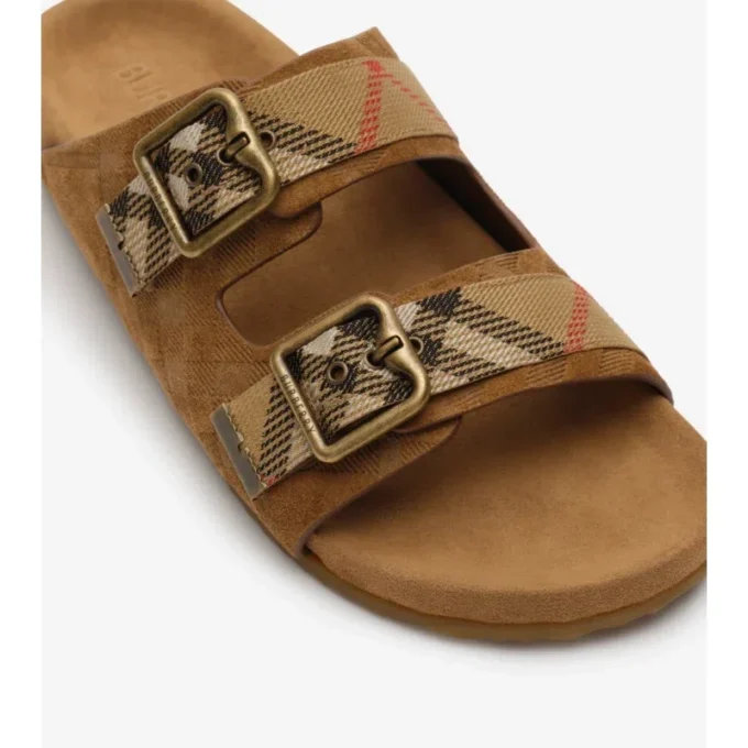 Sandalen „Urchin“ aus Wildleder mit Karomuster