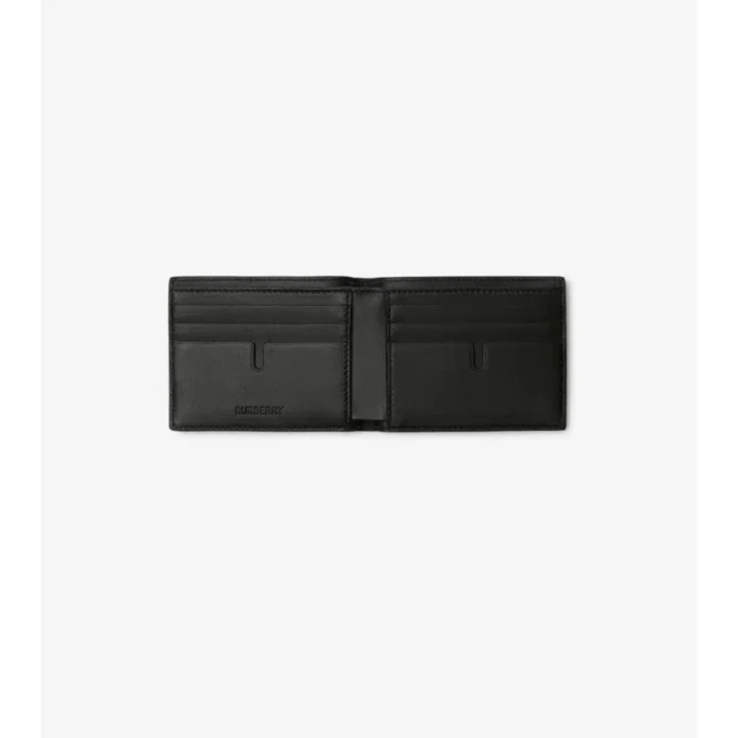 Schlanke Brieftasche mit Karomuster