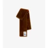 Schmal karierter Shearling-Schal