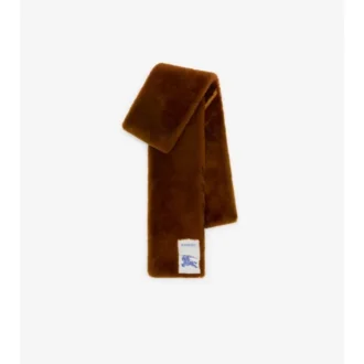 Schmal karierter Shearling-Schal