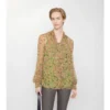 Seidenbluse mit zierlichem Blumenmuster