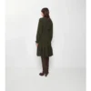 Seidenkleid mit Blattmuster