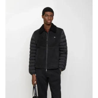 Shearling-Nylon-Steppjacke
