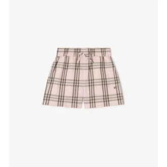 Shorts aus Baumwoll-Karostoff